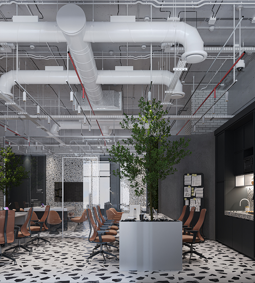 Open Workspace Area – Optimized for Efficiency and Collaboration
