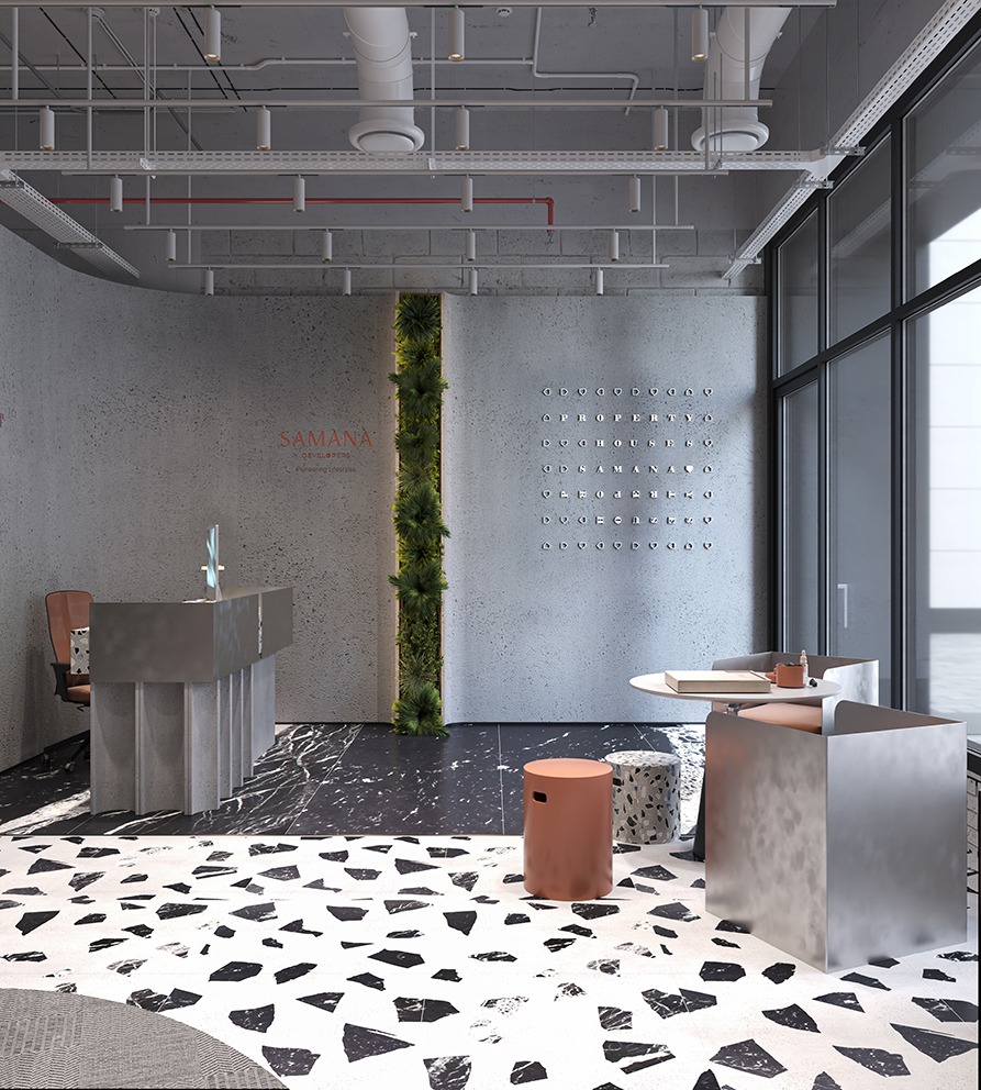 Entry Hall Display – Thamana Brand Identity Integration