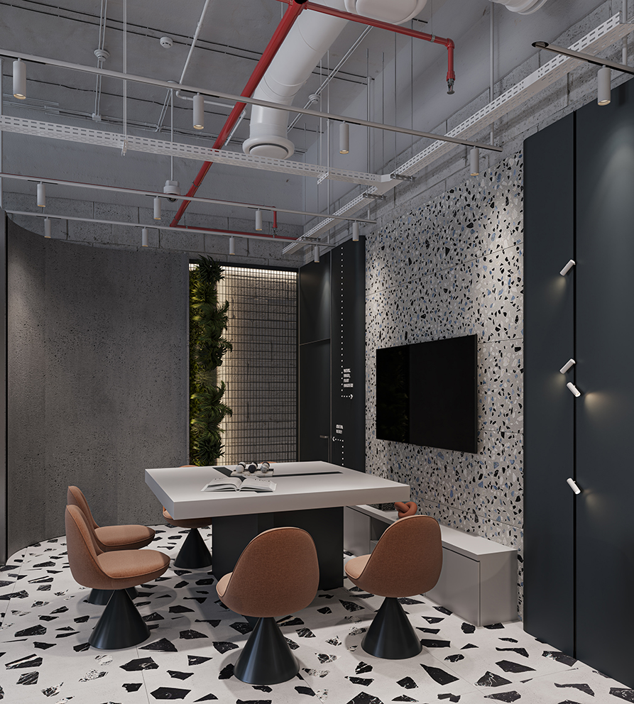 Integrated Meeting Area Layout – Smart and Open Office Design