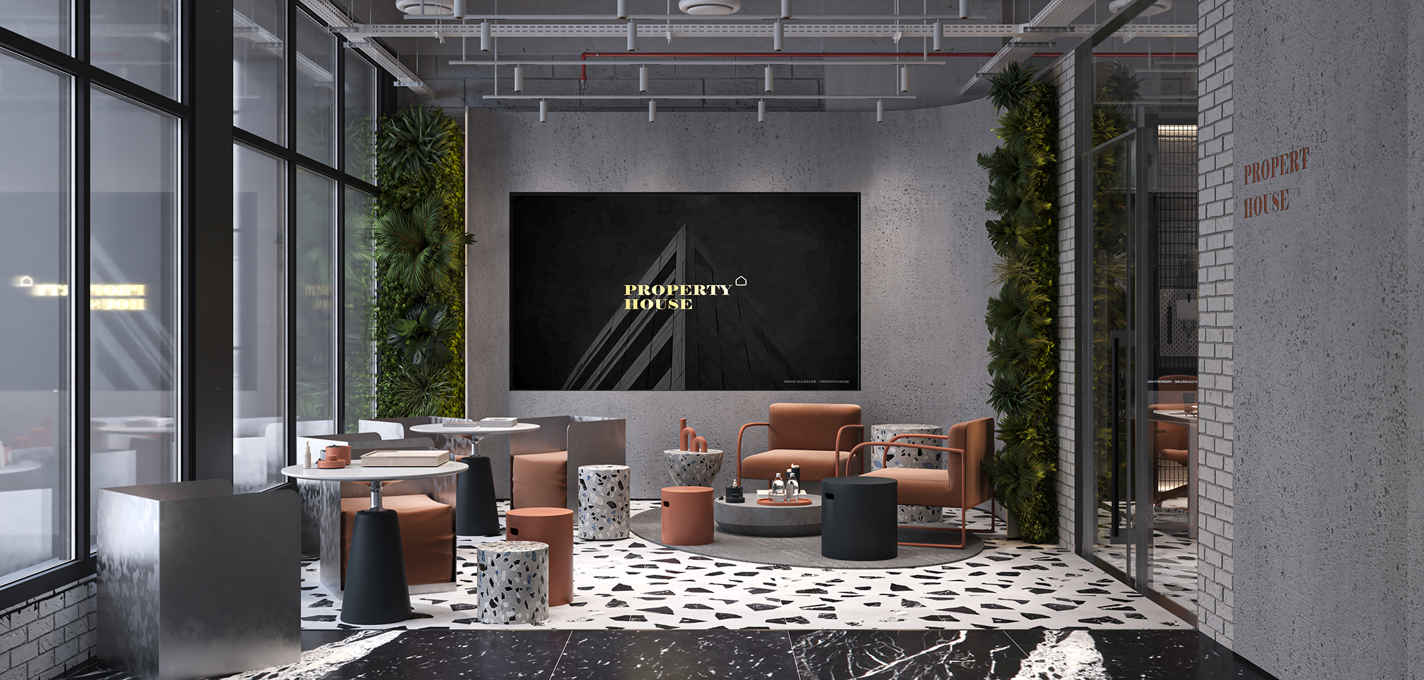Main Reception Entry – Elegant and Welcoming Entrance of Thamana Sales Office